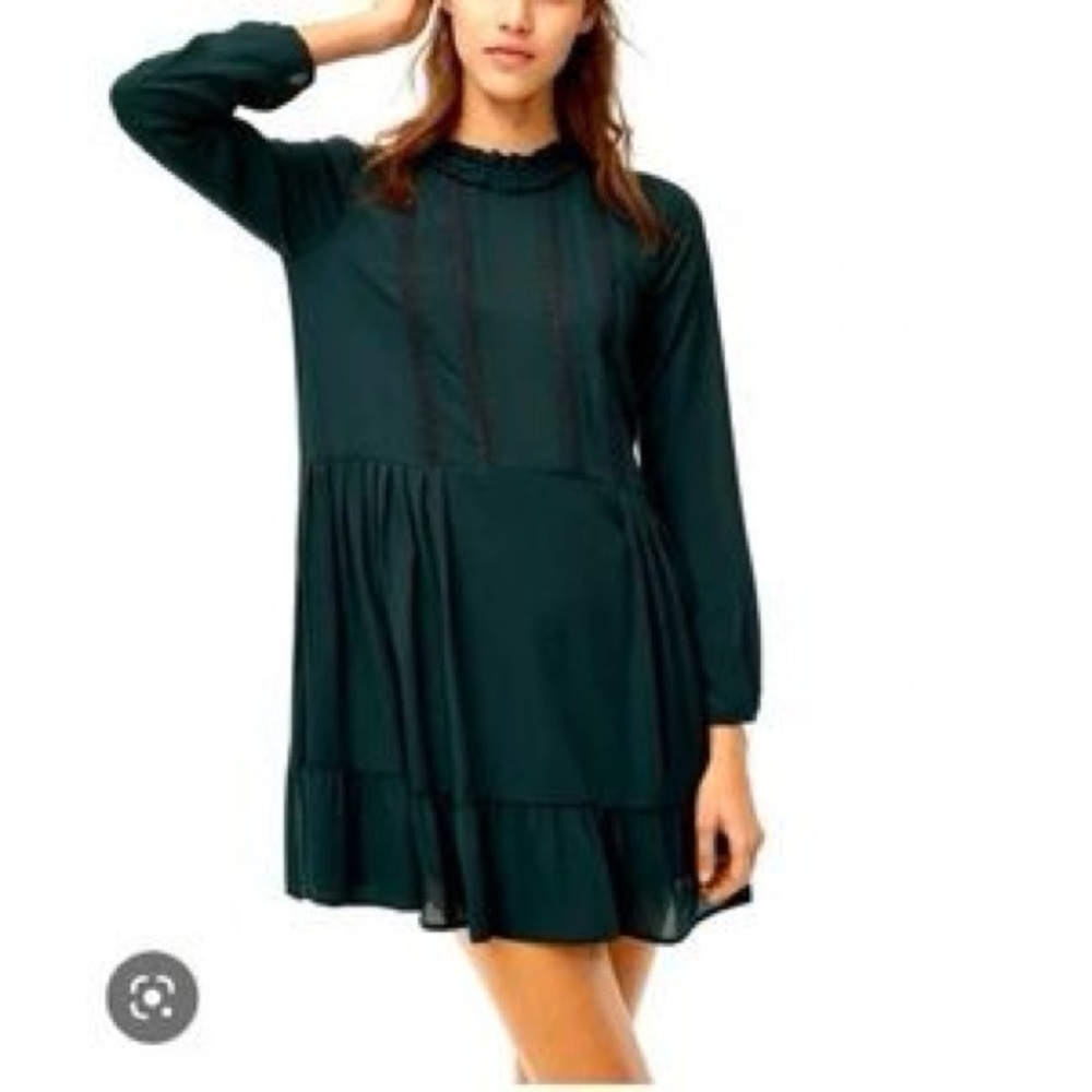 Aritzia Sunday Best Raleigh French Chic Burgundy Dress | Lace Ruffle Detail | XS - Picture 3 of 16